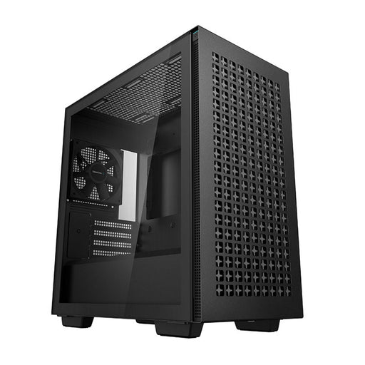 DeepCool CH370 Micro ATX Case with Tempered Glass Side Panel, 2 x USB 3.0, 4 x Expansion Slots with support for a 360mm Radiator and up to 8x 120mm Fans, Black-Cases-Gigante Computers