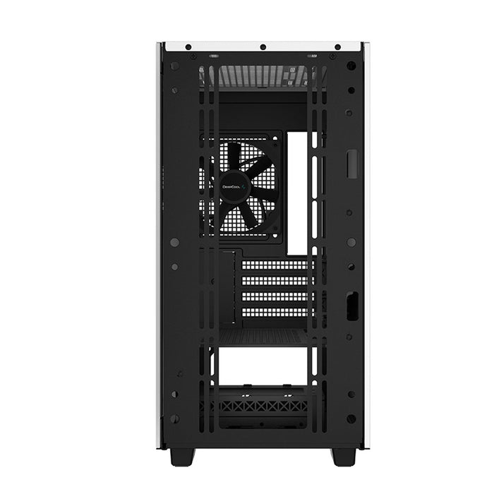 DeepCool CH370 WH Micro ATX Case with Tempered Glass Side Panel, 2 x USB 3.0, 4 x Expansion Slots with support for a 360mm Radiator and up to 8x 120mm Fans, White-Cases-Gigante Computers