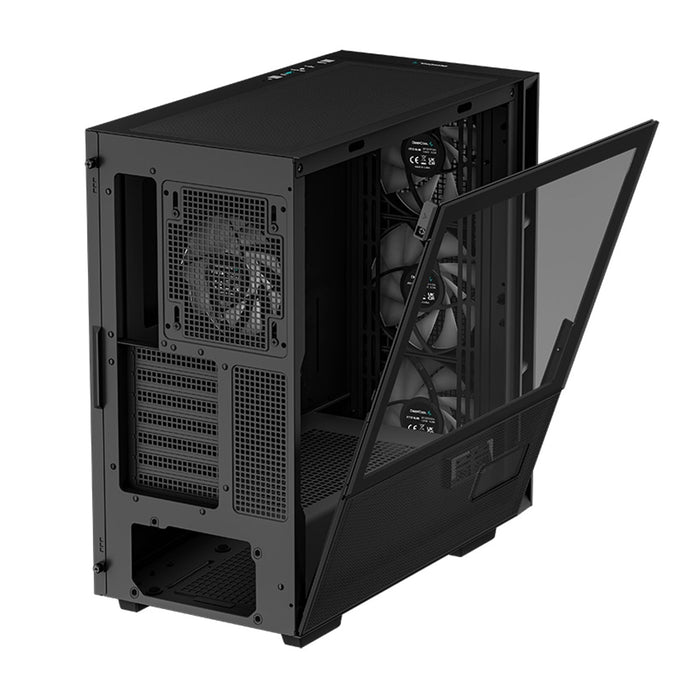 DeepCool CH560 Digital Micro ATX Case with Tempered Glass Side Panel, 1 x USB 3.0, 7 x Expansion Slots with support for a 360mm Radiator and up to 9x 120mm Fans, Black-Cases-Gigante Computers