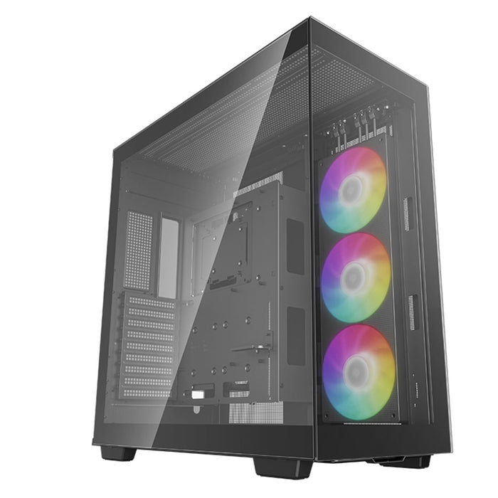 DeepCool CH780, Black, Full Tower Gaming Case, Tempered Glass, 1x 420mm ARGB Side fan, Mini-ITX / M-ATX / ATX / E-ATX-Cases-Gigante Computers