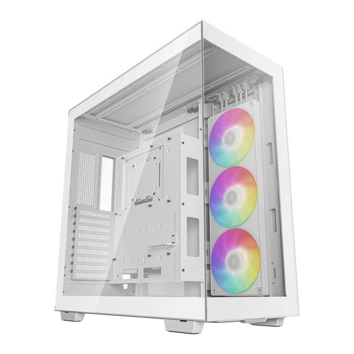 DeepCool CH780, White, Full Tower Gaming Case, Tempered Glass, 1x 420mm ARGB Side fan, Mini-ITX / M-ATX / ATX / E-ATX-Cases-Gigante Computers