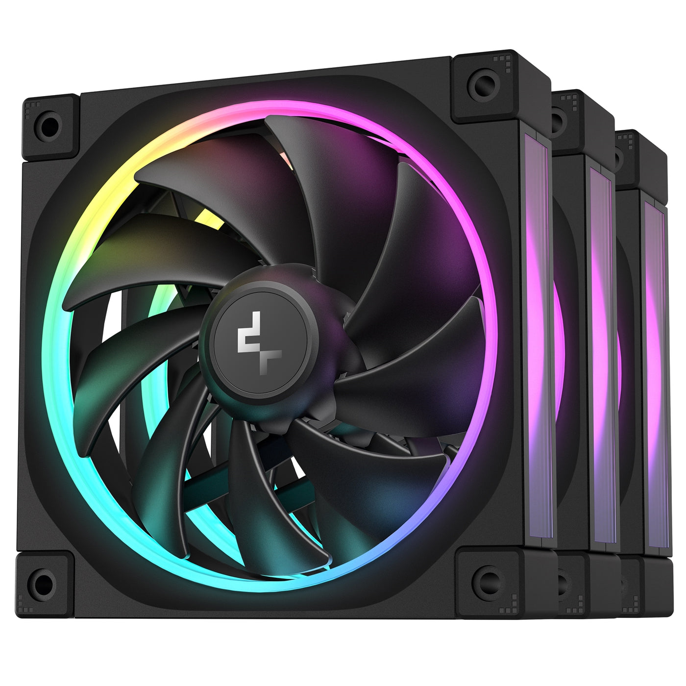 DeepCool FL12 120mm PWM 3 Pack Fan - High Performance, Low Noise, Flui ...