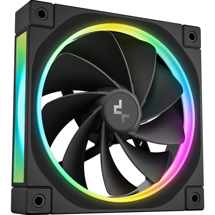 DeepCool FL12 120mm PWM 3 Pack Reverse Fan - High Performance, Low Noise, Fluid Dynamic Bearing, 36 ARGB LEDs, 500-2150 RPM, 55 CFM Airflow, 4-Pin PWM Control-Fans-Gigante Computers