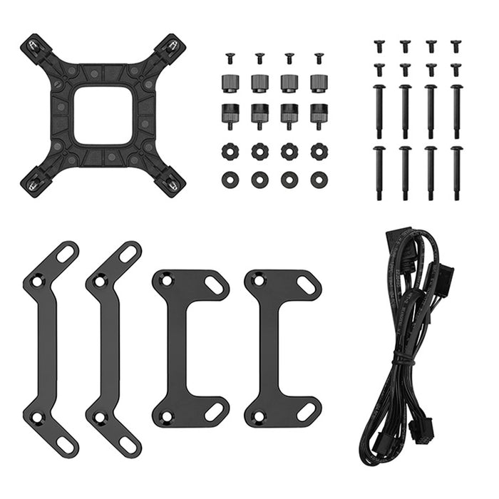 DeepCool LM240 Liquid CPU Cooler with 2.4" IPS Display, 240mm AIO, Dual 120mm ARGB Fans, Anti-Leak Technology, PWM Pump, Intel LGA 1851/1700 & AMD AM5 Compatible, Black-Fans-Gigante Computers