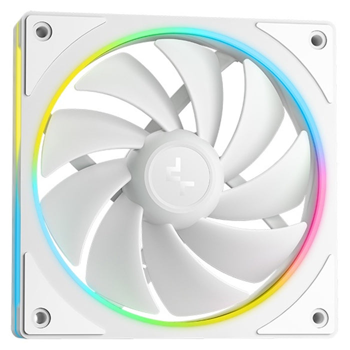 DeepCool LM240 White Liquid CPU Cooler with 2.4" IPS Display, 240mm AIO, Dual 120mm ARGB Fans, Anti-Leak Technology, PWM Pump, Intel LGA 1851/1700 & AMD AM5 Compatible, White-Fans-Gigante Computers