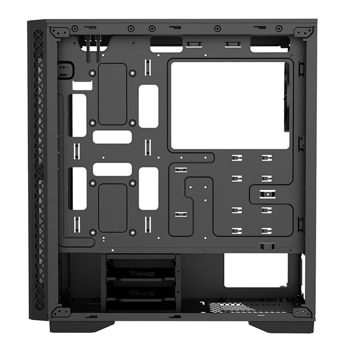DeepCool MATREXX 50 ADD-RGB 4F Mid Tower 1 x USB 3.0 / 2 x USB 2.0 Tempered Glass Side & Front Window Panels Black Case with Addressable RGB LED Fans-Cases-Gigante Computers