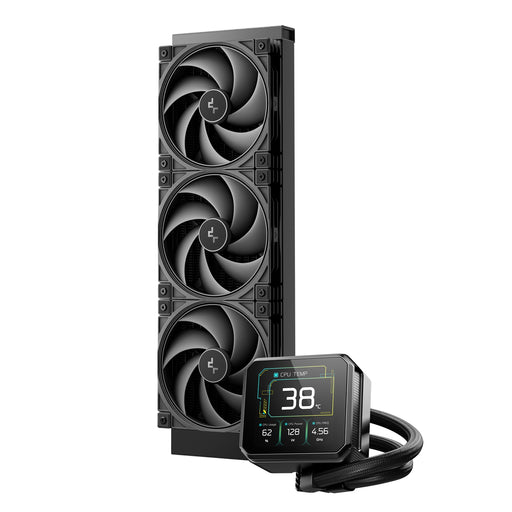 DeepCool SPARTACUS 360 410mm Liquid CPU Cooler, Triple 120mm ARGB Fans, 12VDC, Gen 6 Pump, featuring an advanced customizable LCD screen, Compatible with Intel & AMD Sockets-Fans-Gigante Computers