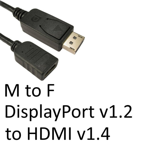 DisplayPort 1.2 (M) to HDMI 1.4 (F) Black OEM Converter Adapter-Monitor Cables-Gigante Computers