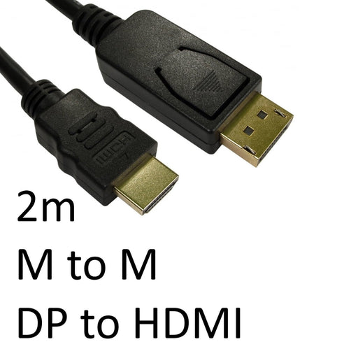 DisplayPort (M) to HDMI (M) 2m Black OEM Display Cable-Cables-Gigante Computers