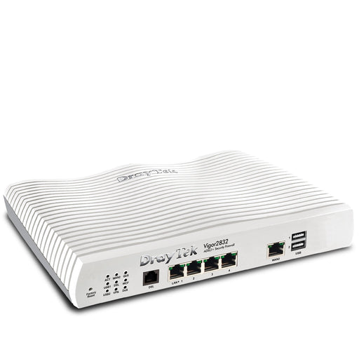 DrayTek V2832-K Vigor 2832 Wired Triple-WAN Firewall ADSL Modem Router with USB 3G/4G Modem Support-Networking-Gigante Computers