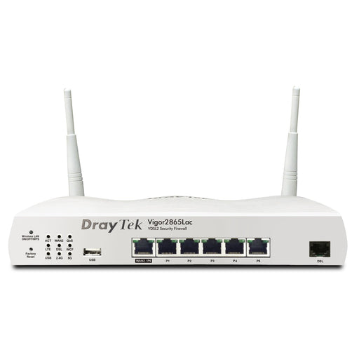 DrayTek V2865LAX-5G-K Vigor 2865Lax 5G Wireless 6 AX Multi-WAN Firewall VDSL/5G Integrated Modem Router with VOIP Functionality-Networking-Gigante Computers