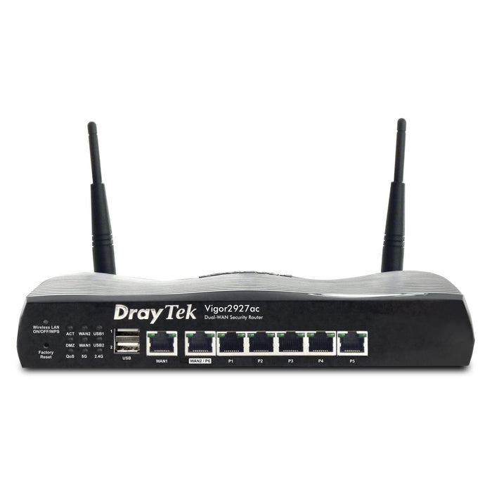 DrayTek V2927LAC-K Vigor 2927Lac Wireless 5 AC High Speed Gigabit Firewall 4G/LTE Integrated Modem Router-Networking-Gigante Computers