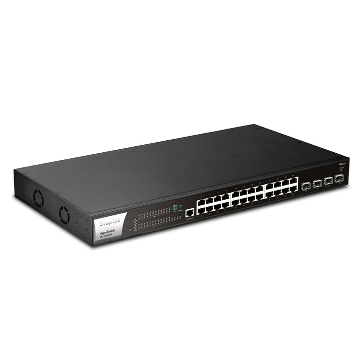 DrayTek VSP2282X-K VigorSwitch P2282x 24 Port POE Fully Managed Layer 2+ Switch with 4x 10GbE SFP Ports-Networking-Gigante Computers