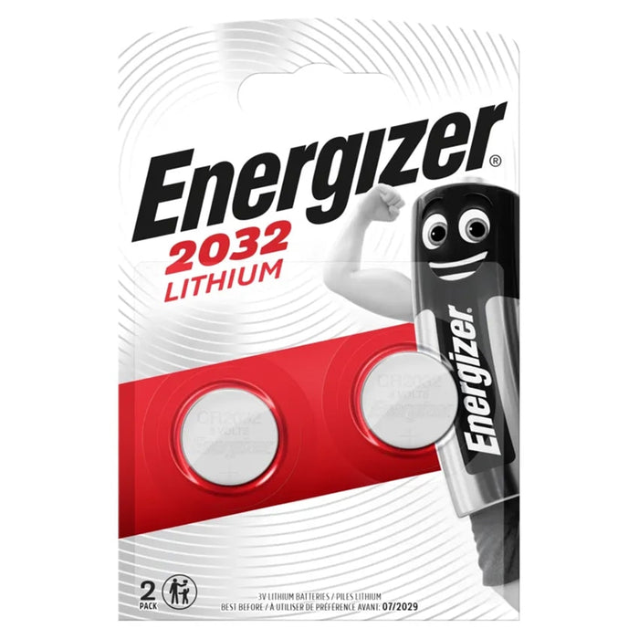 Energizer Lithium Pack of 2 Coin Cell CR2032 Batteries-Batteries-Gigante Computers