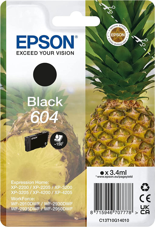 Epson 604 Black Ink cartridge-Replacement Inks-Gigante Computers