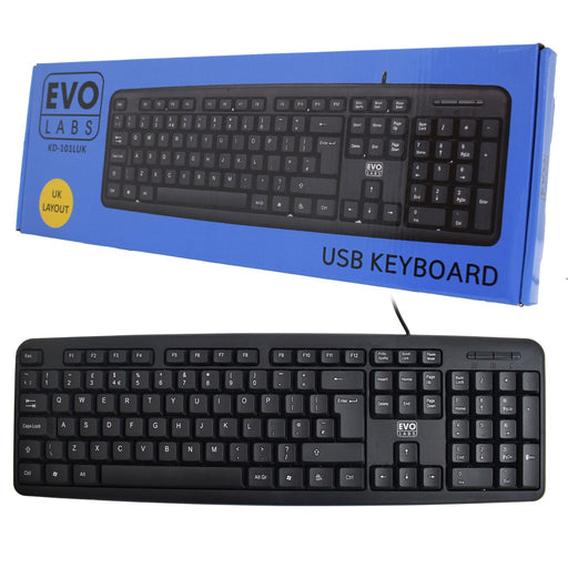 Evo Labs KD-101LUK USB Desktop Keyboard-Keyboards-Gigante Computers