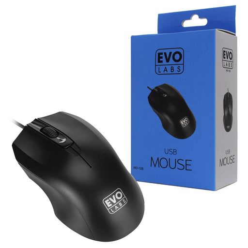 Evo Labs MO-128 USB Black Mouse-Mice-Gigante Computers