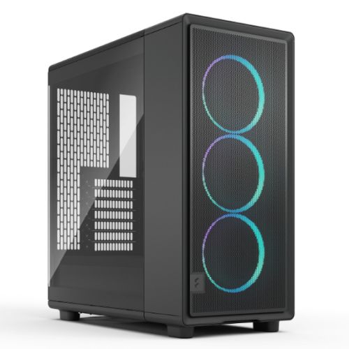 Fractal Design Epoch (Black RGB TG Light) Case w/ Light Tint Window, ATX, 3x Momentum RGB Fans, Mesh Top & Front, USB-C 20Gbps-Cases-Gigante Computers
