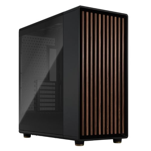 Fractal Design North XL Charcoal Black (TG Dark) Case w/ Dark Tint Glass Window, E-ATX, 3 PWM Fans, USB-C, Walnut Front-Cases-Gigante Computers