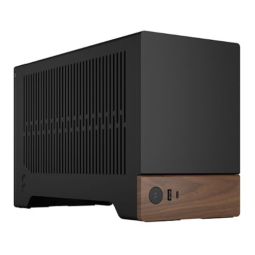 Fractal Design Terra Graphite SFF PC Case, Mini ITX, Walnut Front, Anodized Aluminium Exterior, 322mm GPU Support, Requires SFX/SFX-L PSU, USB-C-Cases-Gigante Computers