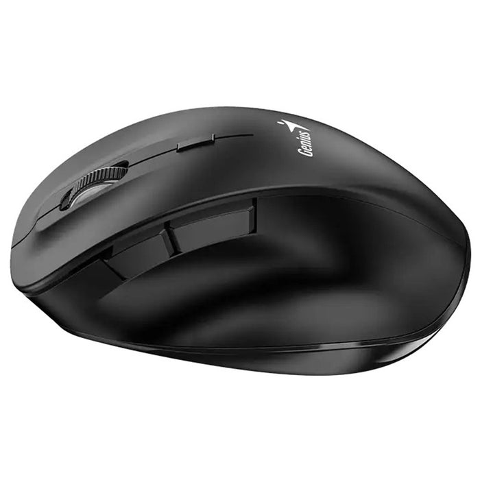 GENIUS Ergo 8230S Easy Ergonomic Wireless Silent Mouse, 2.4 GHz wireless, 6 buttons, Quiet click, less noise, DPI button: 800 / 1200 / 1600 (default) dpi - Black-Mice-Gigante Computers