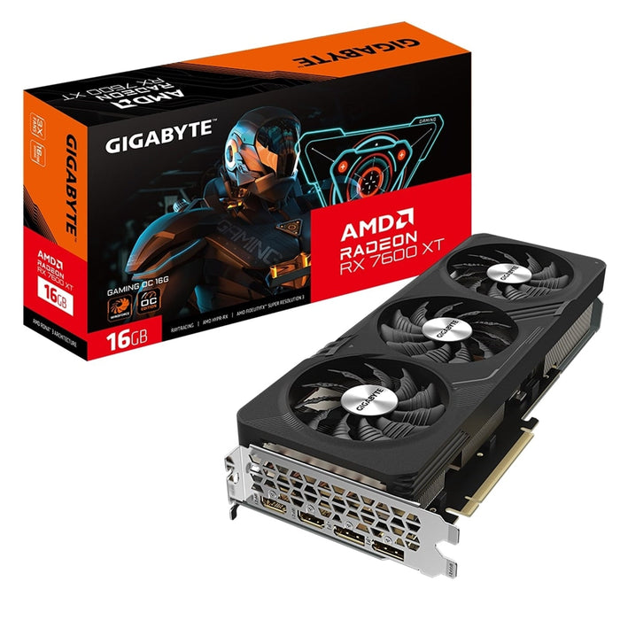 GIGABYTE Radeon RX 7600 XT Gaming OC 16G 3X WINDFORCE Fans 16GB Graphics Card-Graphics Cards-Gigante Computers