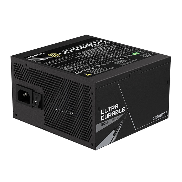 GIGABYTE UD1000GM PG5 1000W PSU V2, PCIe Gen 5.1, 80 PLUS Gold, Fully Modular Design, 120mm Fan, ATX 3.1 compatible, UK Plug-Power Supplies-Gigante Computers