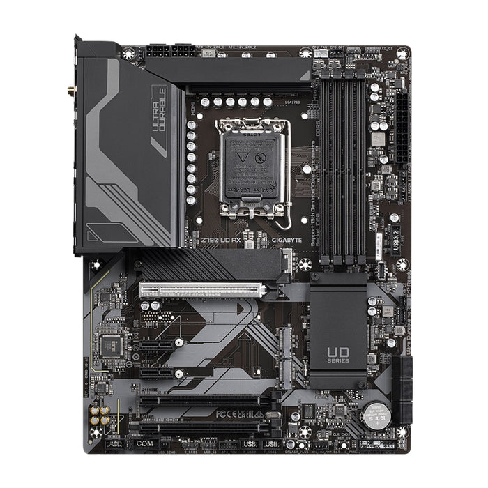 GIGABYTE Z790 UD AX Intel Z790 Chipset (Socket 1700) ATX Motherboard, Intel Z790, S 1700, DDR5, PCIe 5.0, SATA3, 3x M.2, 2.5GbE, WiFi 6E/BT, USB 3.2 Gen 2x2, ATX-Motherboards-Gigante Computers