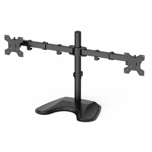 GameMax Dual Monitor Arm Stand LCD Desk Mount Freestanding For Two 13 Inch To 27 Inch Monitors, VESA Dimensions Of 75x75 mm or 100x100 mm, 180 Degrees Swivel, Black-Accessories-Gigante Computers