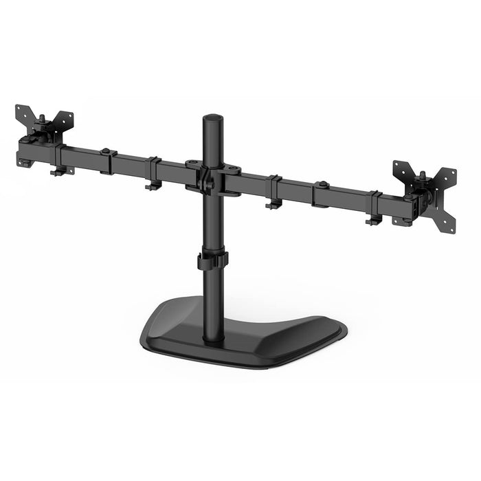 GameMax Dual Monitor Arm Stand LCD Desk Mount Freestanding For Two 13 Inch To 27 Inch Monitors, VESA Dimensions Of 75x75 mm or 100x100 mm, 180 Degrees Swivel, Black-Accessories-Gigante Computers