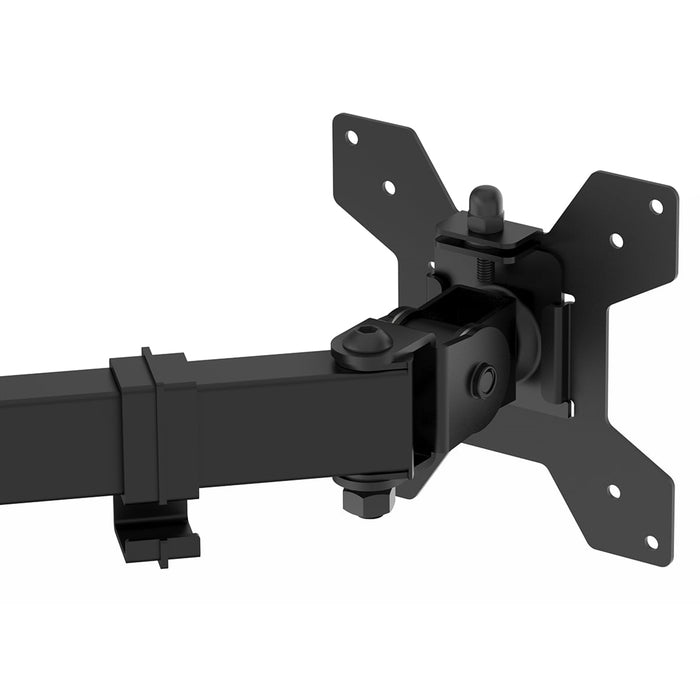 GameMax Dual Monitor Arm Stand LCD Desk Mount Freestanding For Two 13 Inch To 27 Inch Monitors, VESA Dimensions Of 75x75 mm or 100x100 mm, 180 Degrees Swivel, Black-Accessories-Gigante Computers