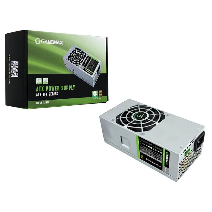 GameMax GT-300W 300W TFX Power Supply for Small Form Factor PCs, 80 Plus Bronze Efficient PSU with Quiet 80mm Cooling Fan and Active PFC, Ideal Replacement PSU for Slim Desktop Systems-Power Supplies-Gigante Computers
