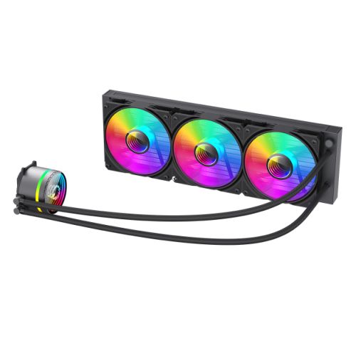 GameMax Iceburg 360mm ARGB Liquid CPU Cooler, 12cm ARGB PWM Fans, Infinity Mirror RGB Rotatable Pump Head-Cooling-Gigante Computers