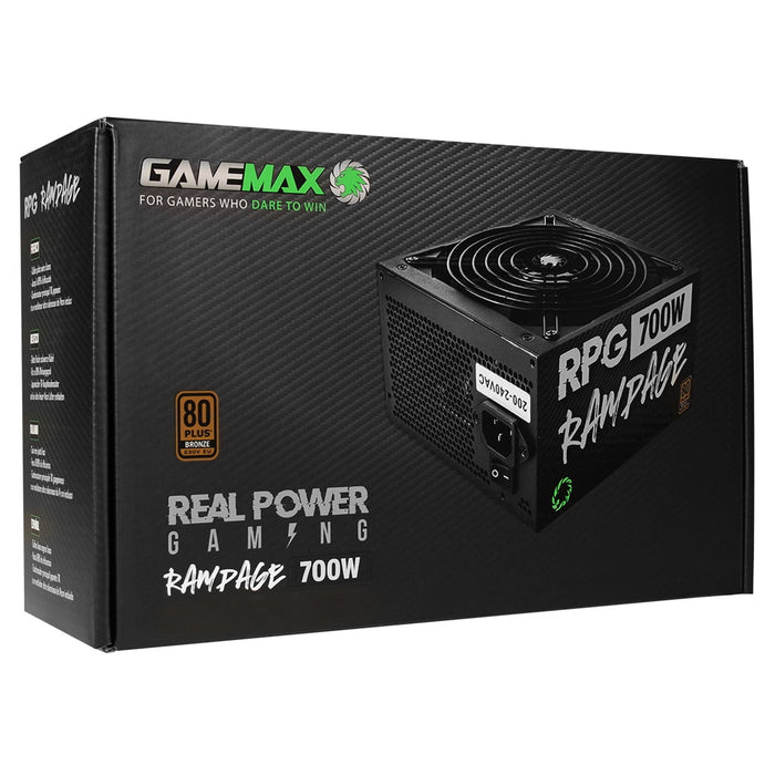 GameMax RPG Rampage 700W 140mm Ultra Silent Fan 80 PLUS Bronze PSU-PSUs-Gigante Computers