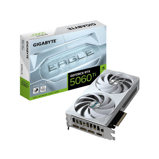 GeForce RTX 5060 Ti EAGLE OC ICE 16GB GDDR7 Graphics Card, 4608 CUDA Cores, 2617 MHz Core Clock, Dual Fan, 3x DisplayPorts / 1x HDMI Port-Graphics Cards-Gigante Computers