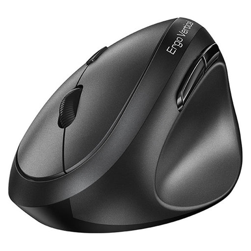 Genius Ergo 8350S Wireless Ergonomic Vertical Mouse, Blutooth & 2.4 GHz, Adjustable DPI levels up to 2400 DPI, 5 Button with Scroll Wheel, Dark Grey-Mice-Gigante Computers
