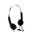 Genius HS-220U Ultra Lightweight Headset with Mic, USB Connection, Plug and Play, Adjustable Headband and microphone with In-line Volume Control, Black-Speakers-Gigante Computers