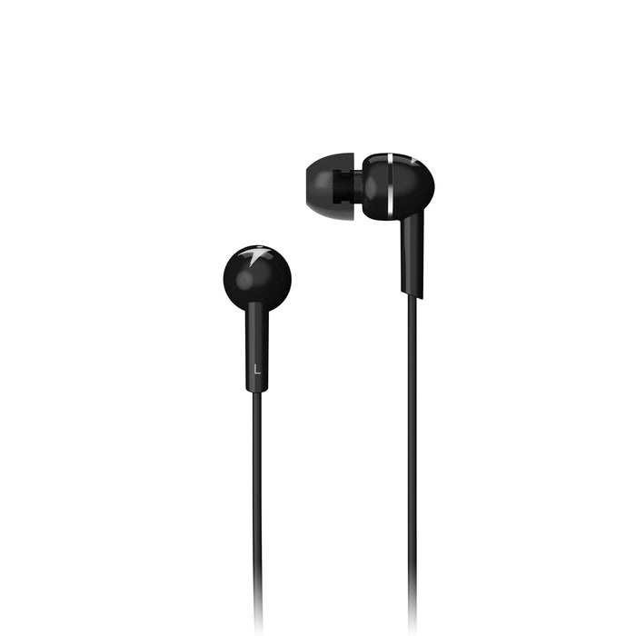 Genius HS-M300 In-Ear Headphones with In-Line Controller and Mic, Black-Speakers-Gigante Computers