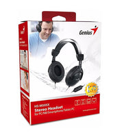 Genius HS-M505X Noise-cancelling Headset with Mic, 3.5mm Connection, Plug and Play with Adjustable Headbandand, In-line microphone and Volume Control, Black-Speakers-Gigante Computers