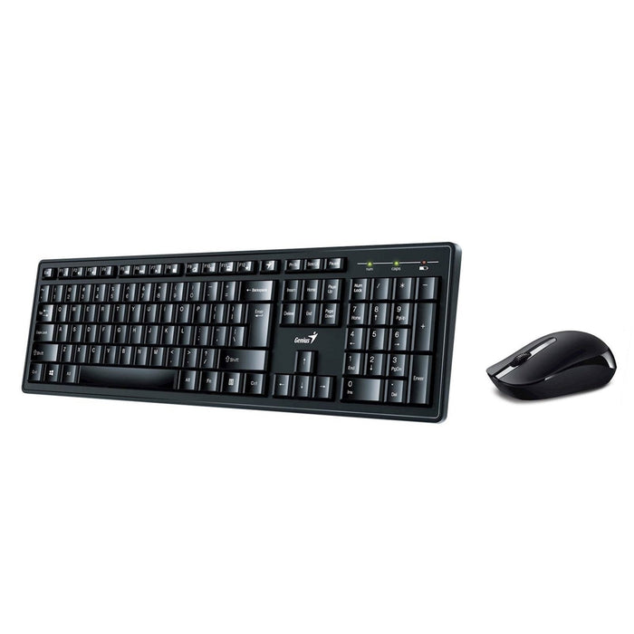 Genius KM-8200 Wireless Smart Keyboard and Mouse Combo Set, Customizable Function Keys, Multimedia, Full Size UK Layout and Optical Sensor Mouse, 1000dpi, designed for Home or Office-Keyboard-Gigante Computers