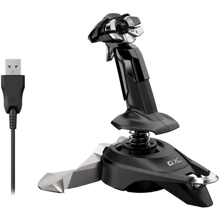 Genius MaxFire F27 USB Flight Joystick, 4 Axis, 12 Function Button, Non-Slip, Compatible with PC-Based Flight Simulators-Accessories-Gigante Computers