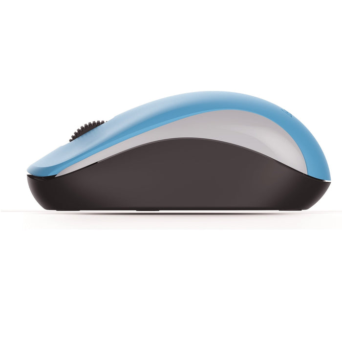 Genius NX-7000 Wireless Mouse, 2.4 GHz with USB Pico Receiver, Adjustable DPI levels up to 1200 DPI, 3 Button with Scroll Wheel, Ambidextrous Design, Blue-Mice-Gigante Computers