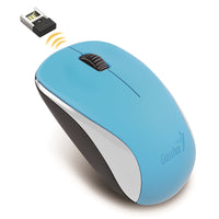 Genius NX-7000 Wireless Mouse, 2.4 GHz with USB Pico Receiver, Adjustable DPI levels up to 1200 DPI, 3 Button with Scroll Wheel, Ambidextrous Design, Blue-Mice-Gigante Computers