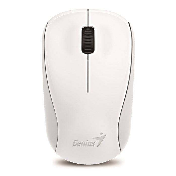 Genius NX-7000 Wireless Mouse, 2.4 GHz with USB Pico Receiver, Adjustable DPI levels up to 1200 DPI, 3 Button with Scroll Wheel, Ambidextrous Design, White-Mice-Gigante Computers