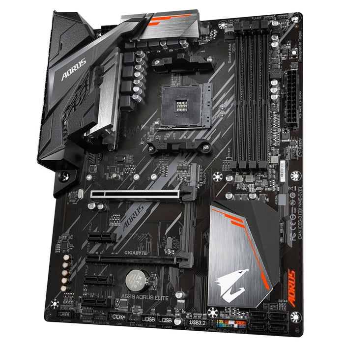 Gigabyte A520 AORUS ELITE (rev. 1.0)) AMD5 Socket Motherboard, ATX, 4x DDR5 Slots, 1x M.2 Socket,GbE LAN, 1 x DVI-D/1x HDMI Port-Motherboards-Gigante Computers