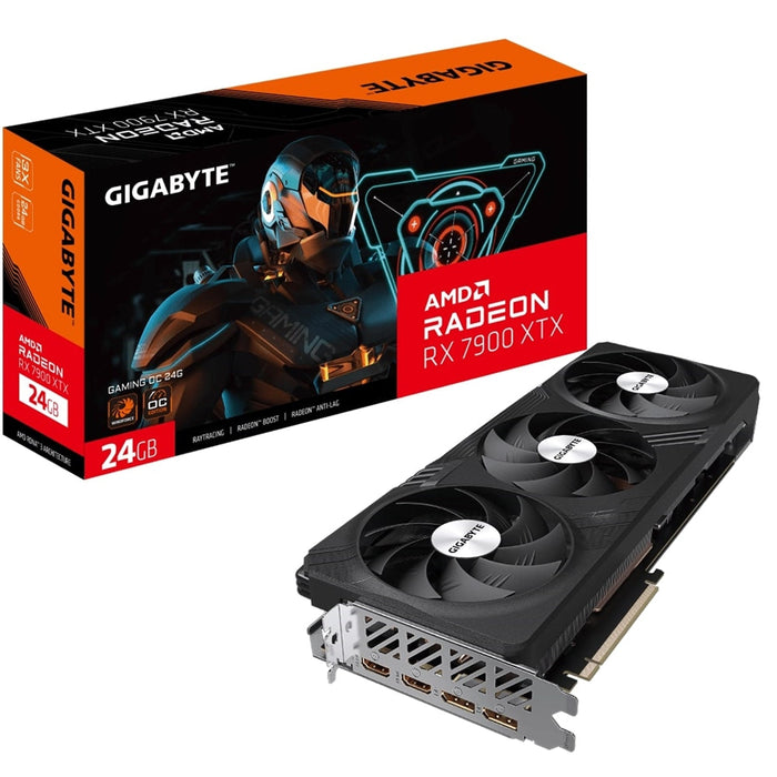 Gigabyte AMD Radeon RX 7900 XTX GAMING OC 24G Graphics Card, 24GB GDDR6, 6144 Streams, 2525 MHz Boost Clock, Triple Fan, RGB, 2x DisplayPorts / 2x HDMI Ports-Graphics Cards-Gigante Computers