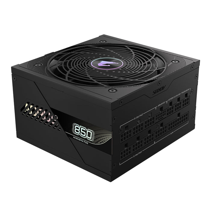 Gigabyte AORUS ELITE 850W PSU - Fully Modular, 80 PLUS Platinum, ATX 3.1, PCIe 5.0 Ready, 12VHPWR, Silent 120mm FDB Fan, 10-Year Warranty-Power Supplies-Gigante Computers