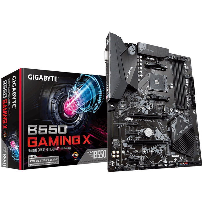 Gigabyte B550 GAMING X AMD Socket AM4 ATX DVI/HDMI Dual M.2 USB 3.2 Gen2 Motherboard-Motherboards-Gigante Computers