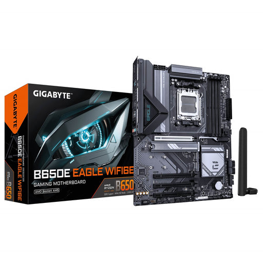 Gigabyte B650E EAGLE WIFI6E AMD AM5 Socket Motherboard, ATX, 4x DDR5 Slots, 3x M.2 Socket, Fitted I/O Shield, 2.5GbE LAN, Wi-Fi 6E, 1x DisplayPort / 1x HDMI Port-Motherboards-Gigante Computers