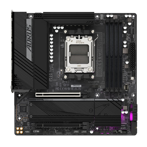 Gigabyte B650M AORUS ELITE AMD AM5 Socket Motherboard, Micro-ATX, 4x DDR5 Slots, 2x M.2 Socket, Fitted I/O Shield, 2.5GbE LAN, 1x DisplayPort / 1x HDMI Port-Motherboards-Gigante Computers